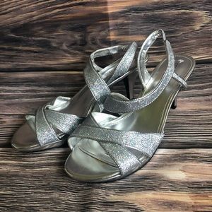 Silver sparkle heel. Size 8. Worn once